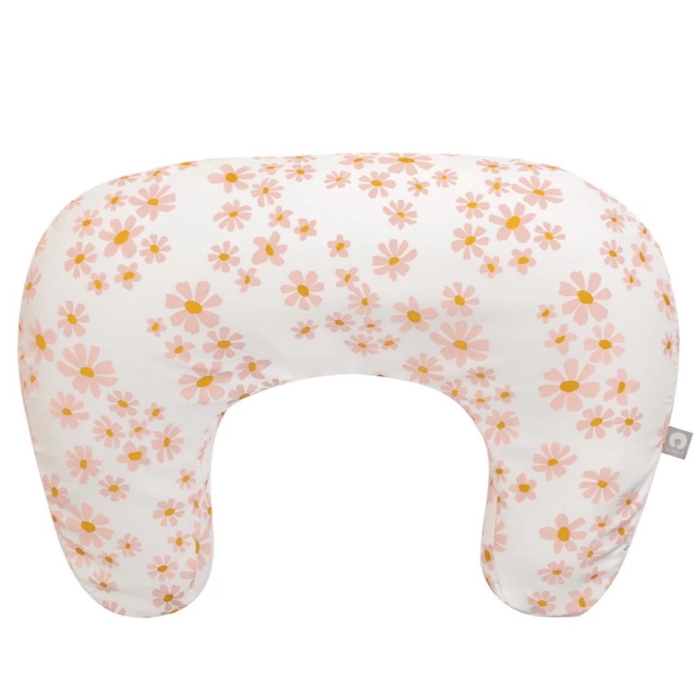 Boppy Floral Pillow - Pink and Orange